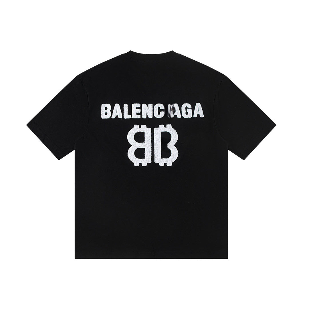 Balenciaga BB Coin Monogram T-Shirt in Black & White