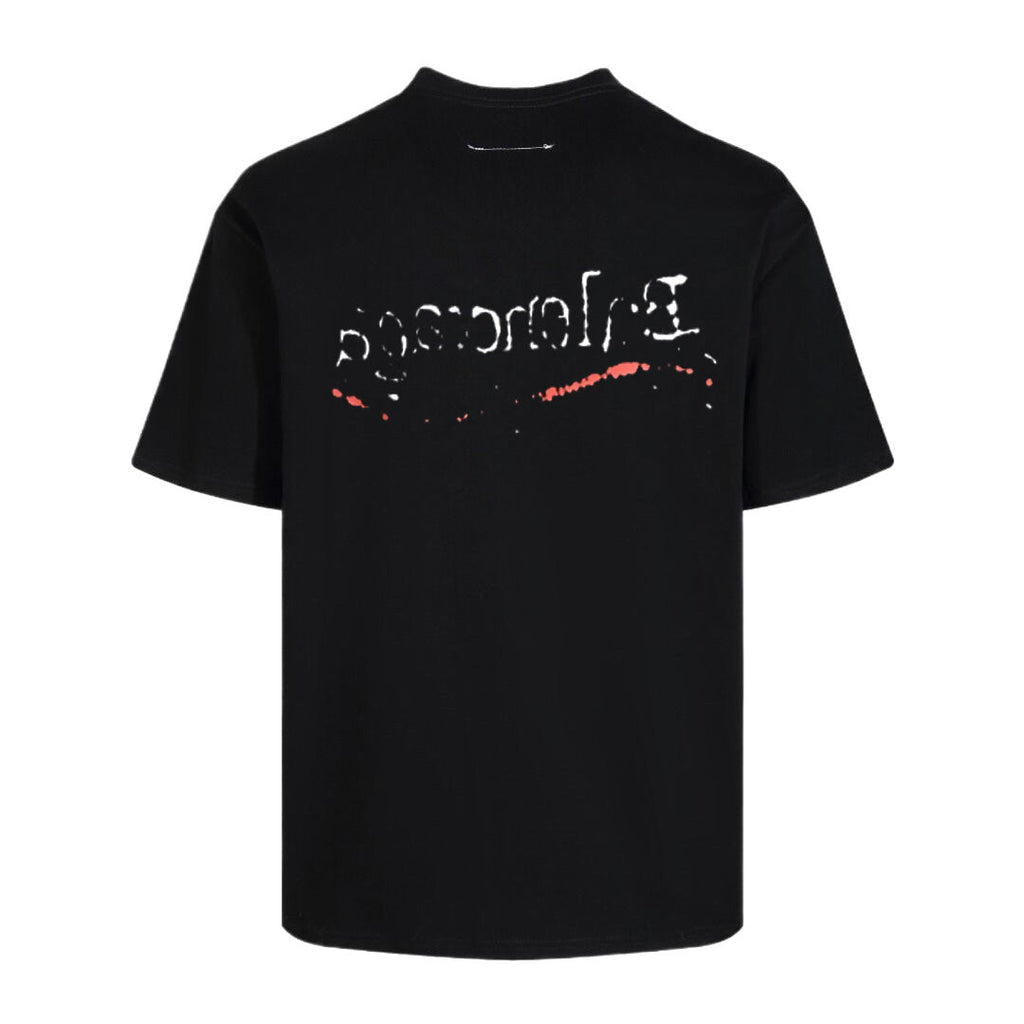Balenciaga Handwritten Wave Logo T-Shirt in Black & White