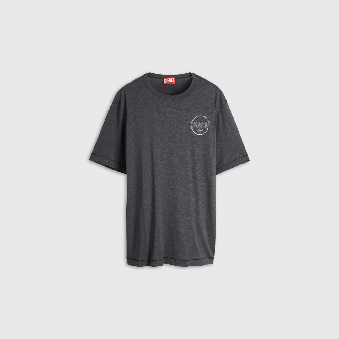 T-shirt in slub jersey with crack print
