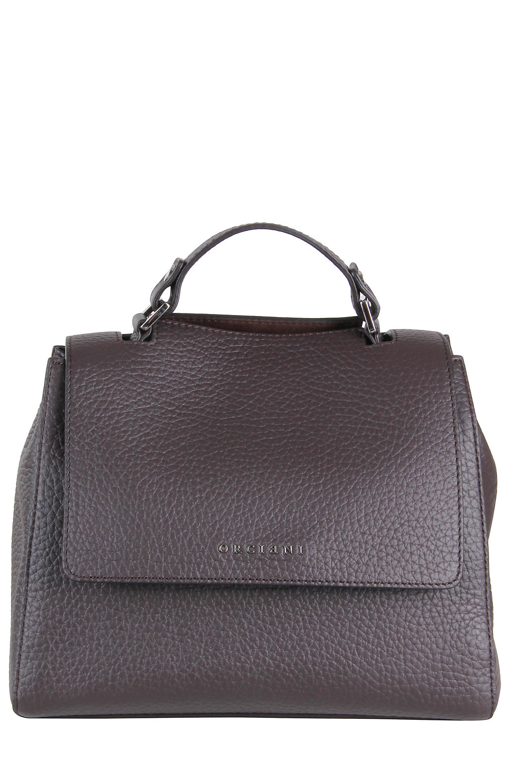 Grained Leather Small Handbag