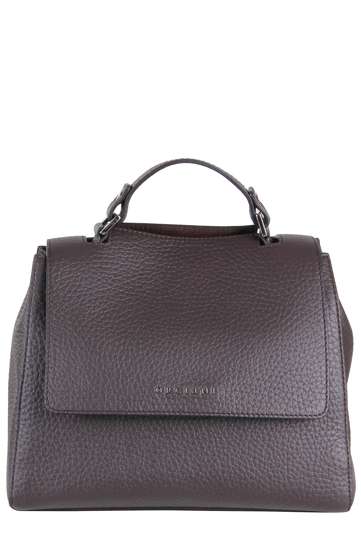 Grained Leather Small Handbag