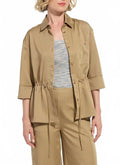 Jane Safari Overshirt In Raw Umber