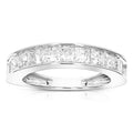 2 cttw Princess Lab Grown Diamond Wedding Band in 14K White Gold For Women