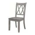 Modern Wooden Side Chairs with Decorative X Shaped Backrests