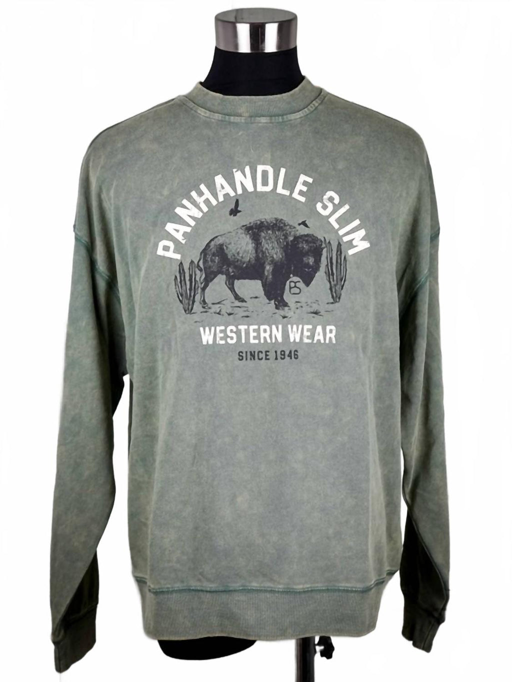 Buffalo Graphic Pullover Sweatshirt In Jade