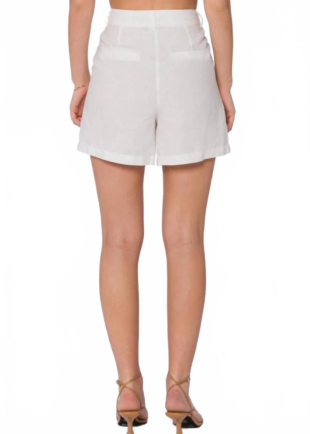 Kaia Pleated Shorts In White