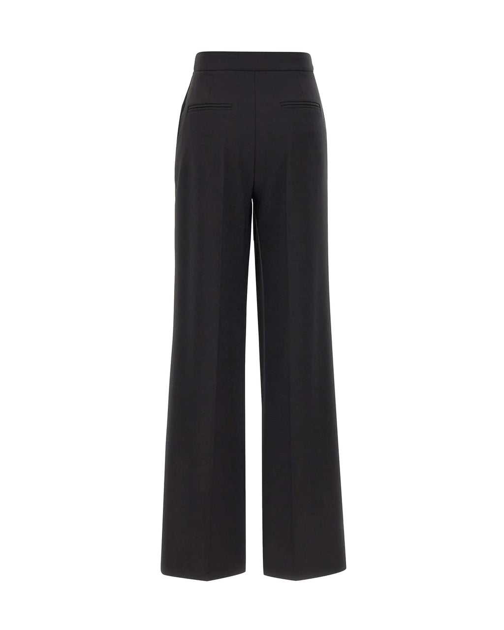 Black Lightweight Crêpe Palazzo Pants