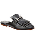 TOD’s Double T Embellished Fringe Leather Mule
