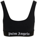 Palm Angels Womens Classic Logo Non Wired Low Impact Sports Bra
