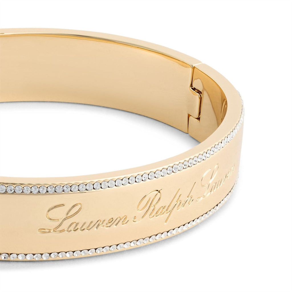 Lauren by Ralph Lauren Ralph Lauren Gold  And  Crystal Logo Bangle