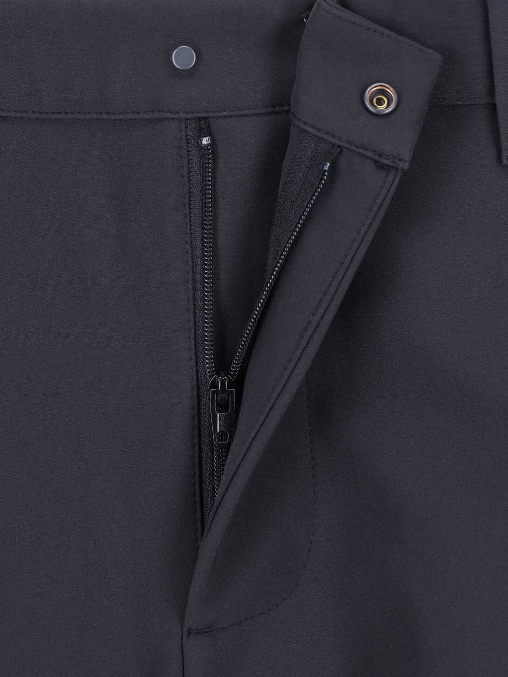 Black Recycled Fabric Tailored Fit Straight-Leg Pants