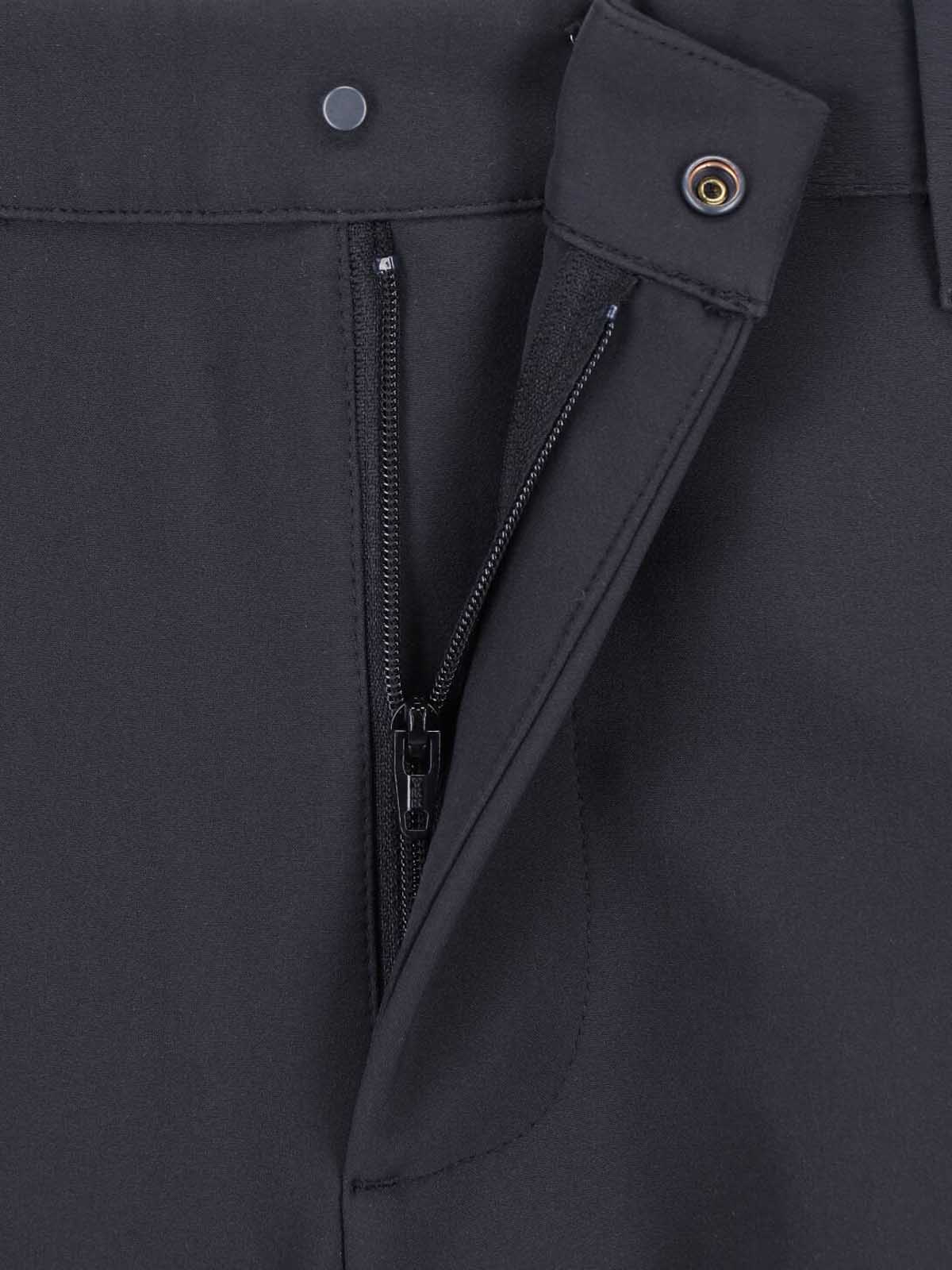 Black Recycled Fabric Tailored Fit Straight-Leg Pants