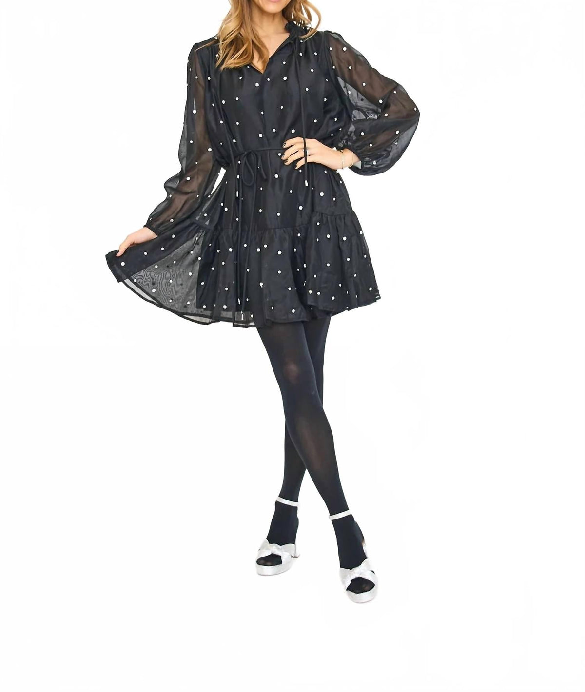 Sheer Party Dress In Black