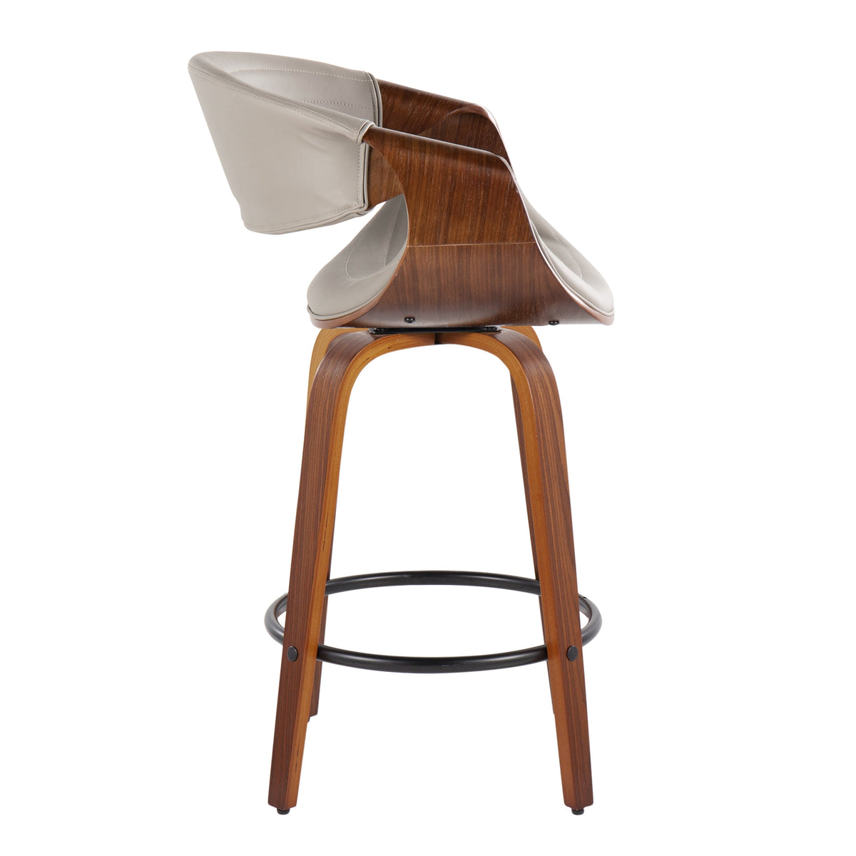 Set of 2 Mid-Century Swivel Counter Stools