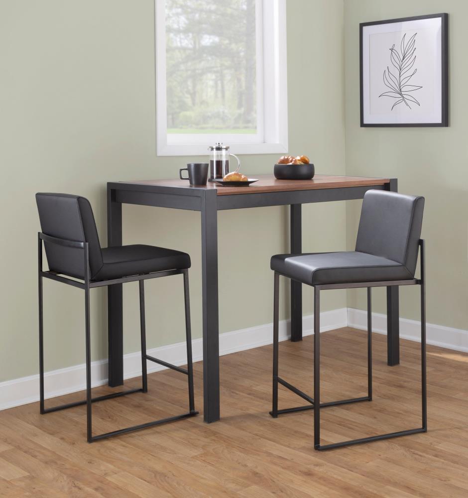 Modern Upholstered Barstools with Padded Backrests