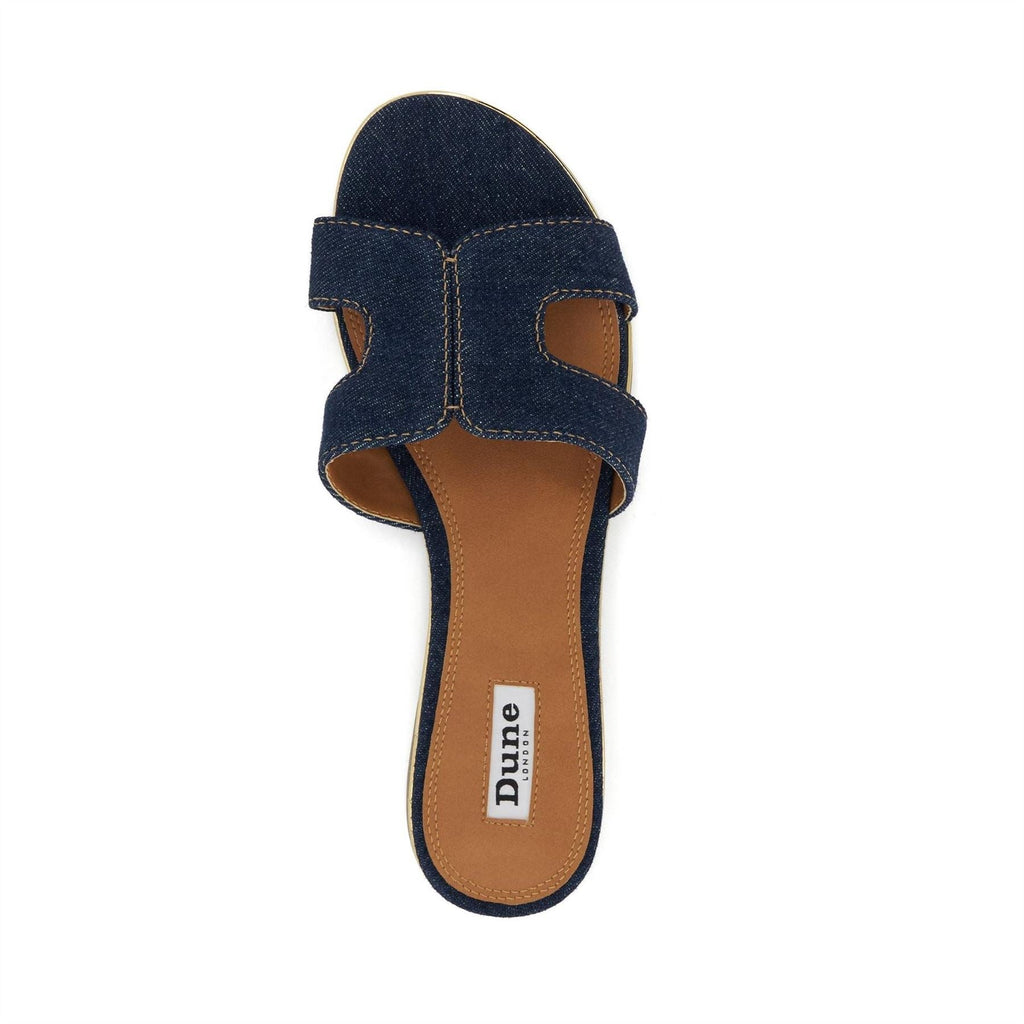 Dune London Lo Loopers Open Toe Flat Slides Sandals