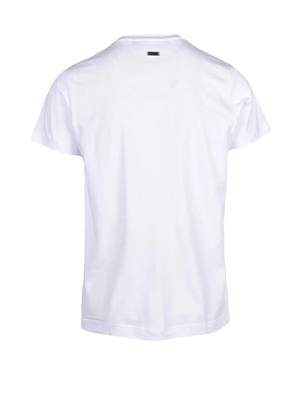 White Short-Sleeve Minimalist Logo Stretch Cotton T-Shirt