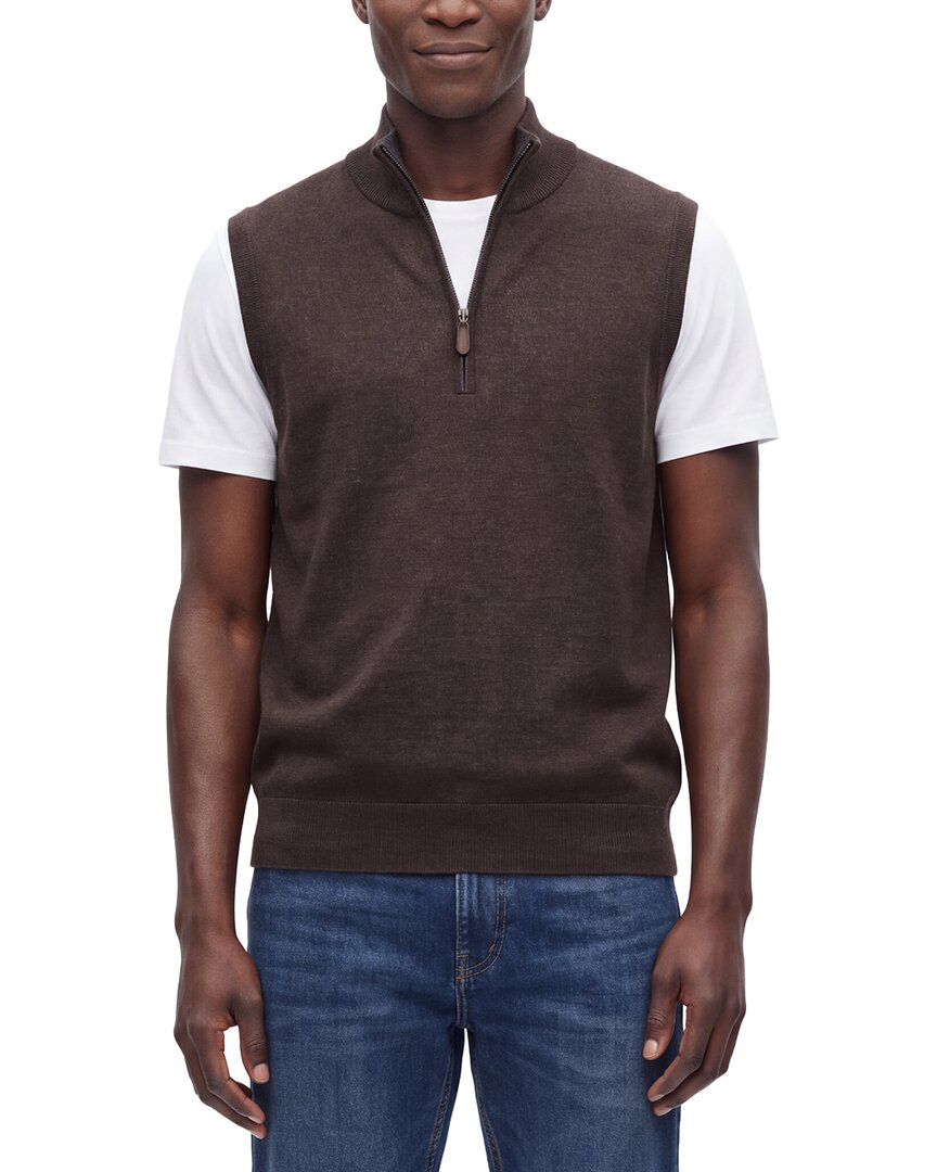 Raffi Merino Wool 1/4-Zip Mock Vest