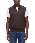 Raffi Merino Wool 1/4-Zip Mock Vest