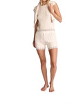 River Knit Pull On Shorts In Cream