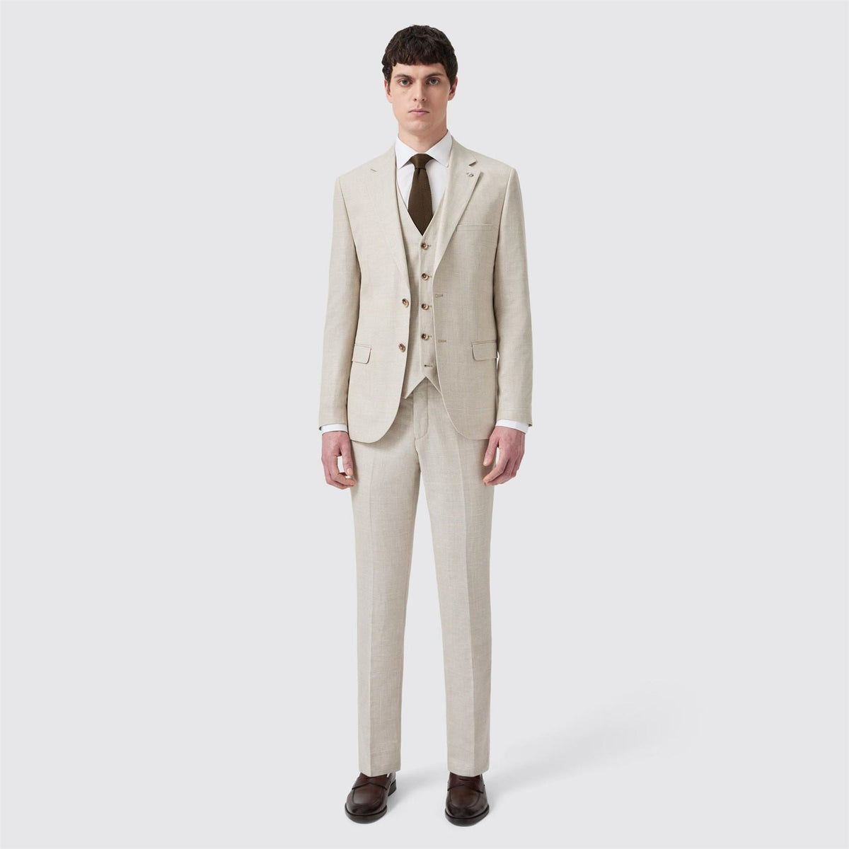 Twisted Tailor Slim Fit Check Waist Coat