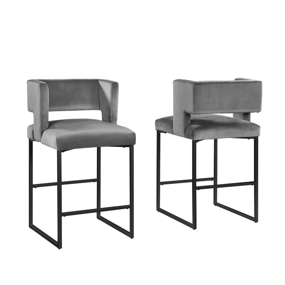 Upholstered Counter Stools with Durable Metal Frames