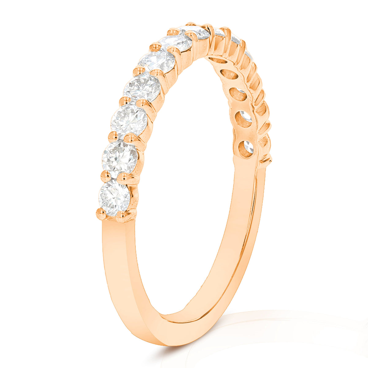1/2 cttw Lab Grown Diamond Wedding Band in 14K Rose Gold For Women