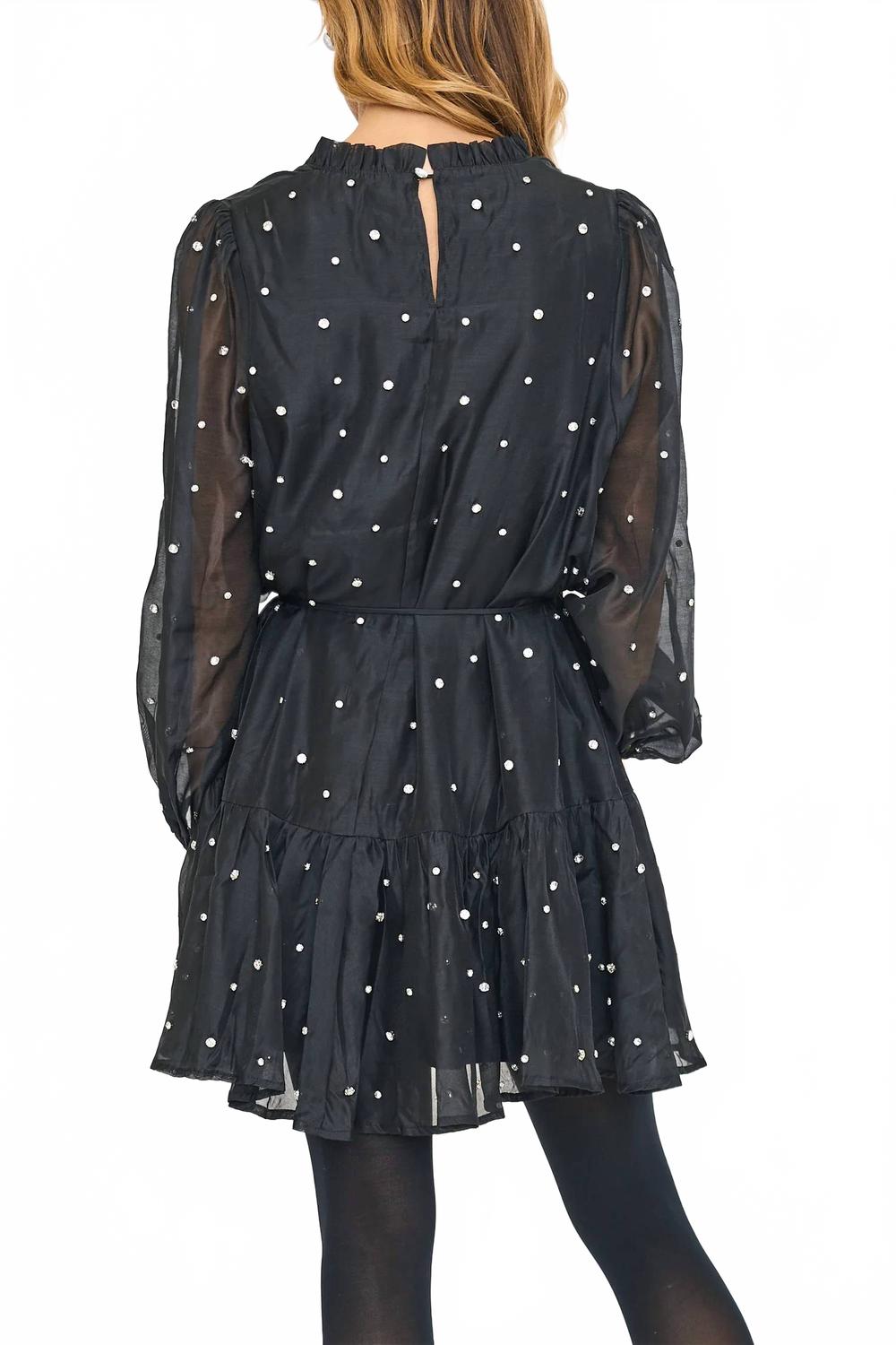 Sheer Party Dress In Black