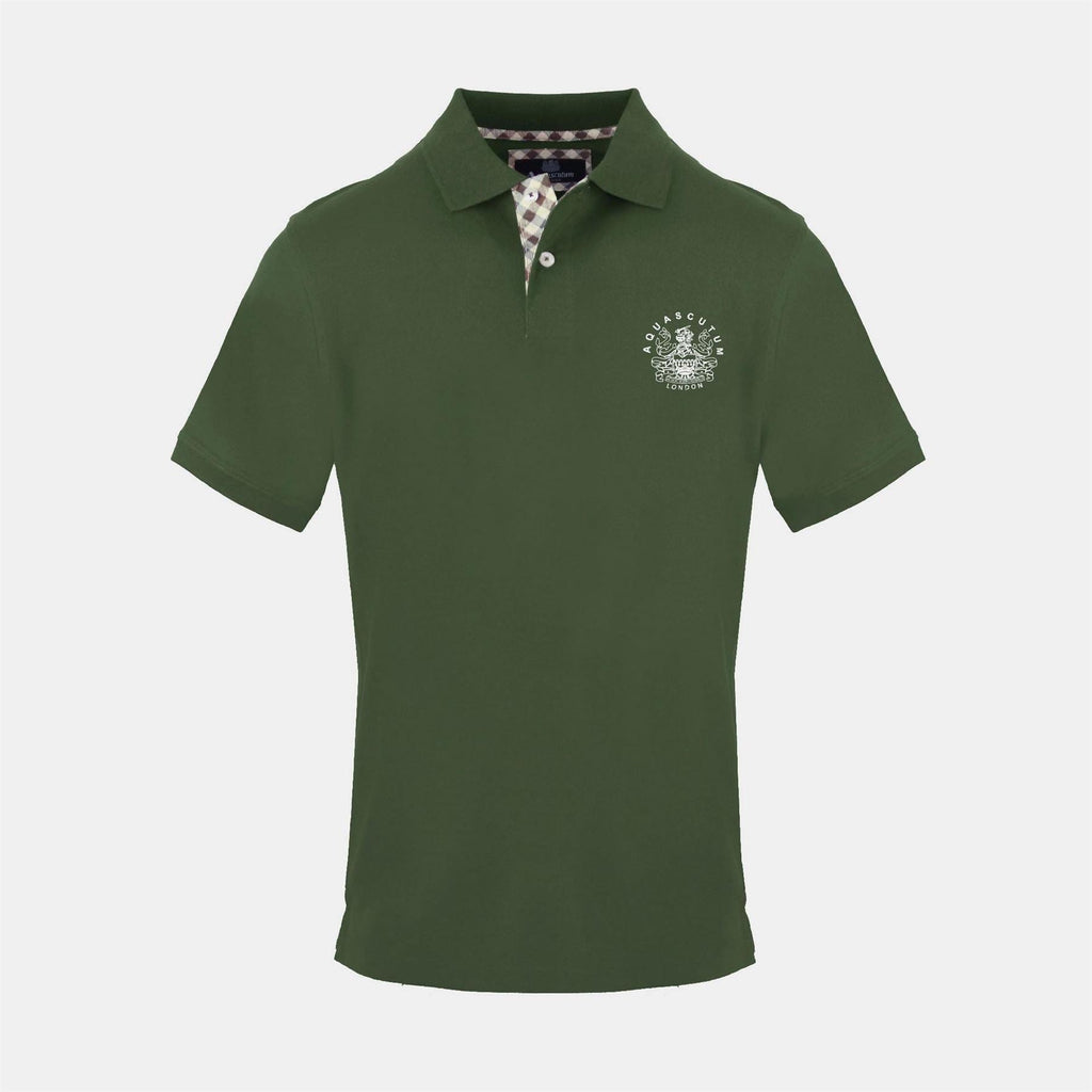 Aquascutum Wordmark Collared Neck Short Sleeve Shirt