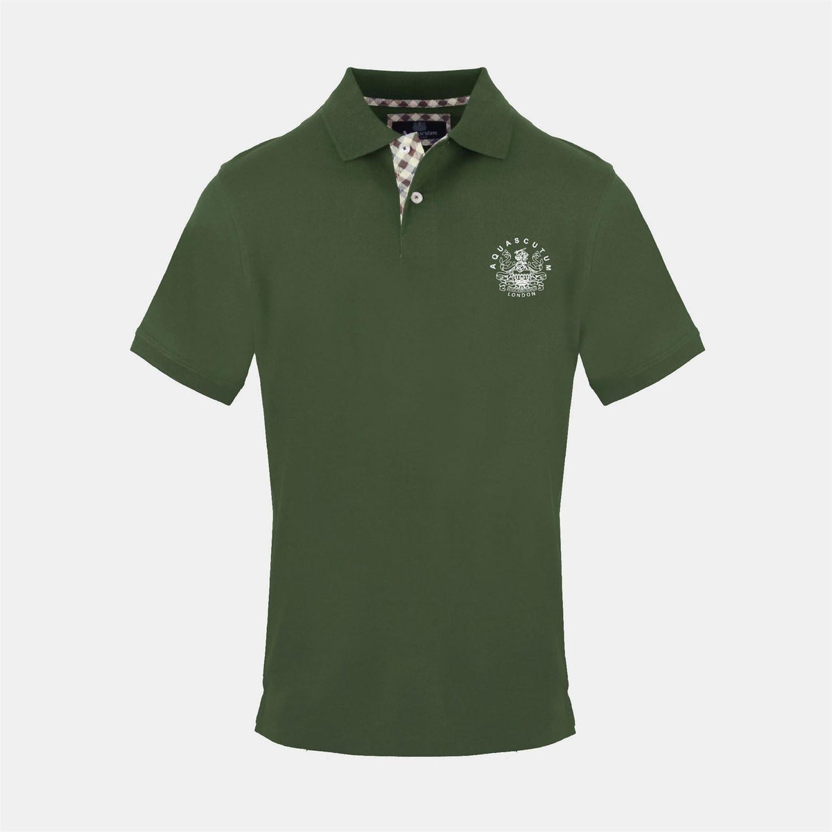 Aquascutum Wordmark Collared Neck Short Sleeve Shirt