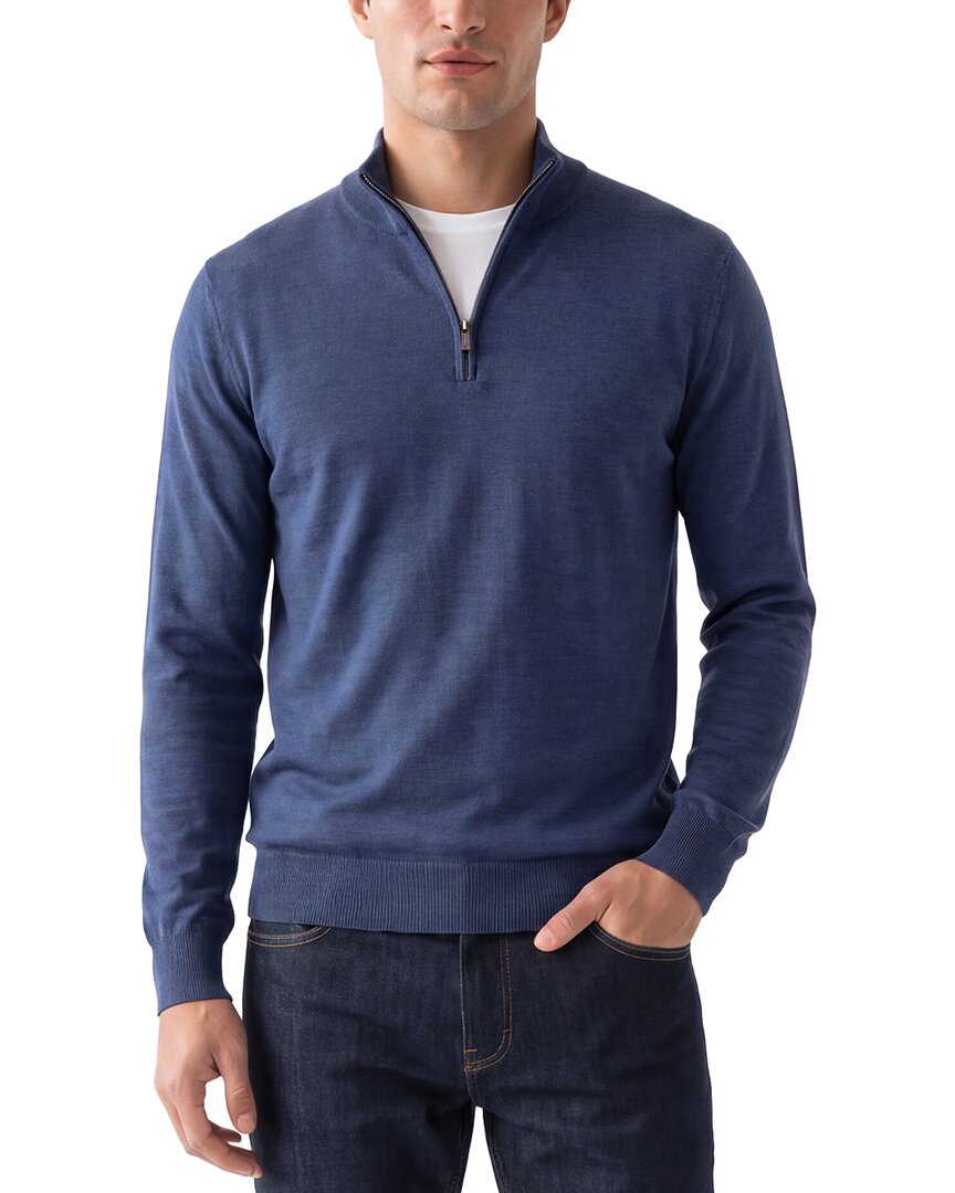 Raffi Jersey 1/4-Zip Mock Neck Sweater