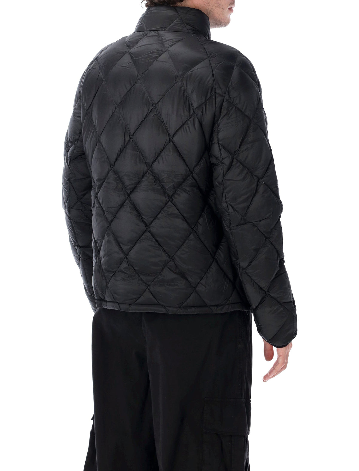 Technical Puffer Jacket With Concealed Hood And Adjustable Hem