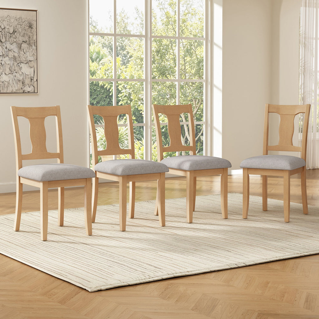 Set of 4 Mid-Century Upholstered Dining Chairs