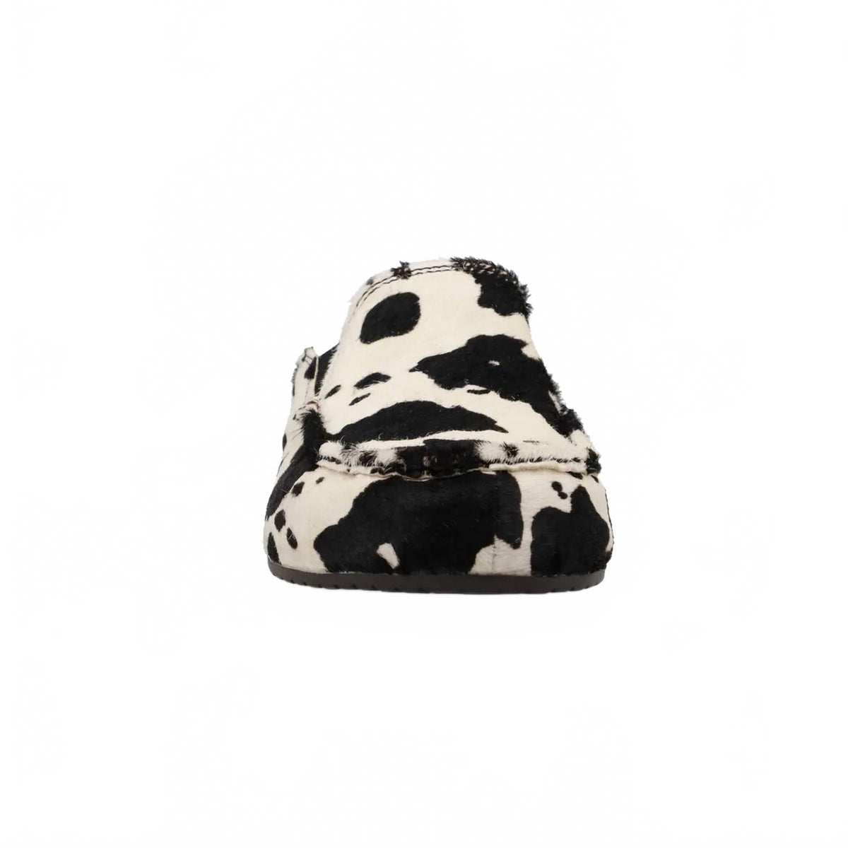 Women’s Cowhide Mules In Black/ White