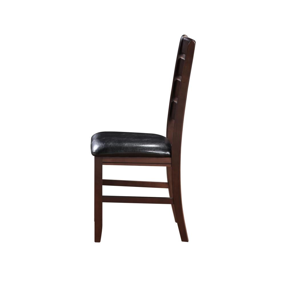 Set of 2 Contemporary Dining Chairs with Ladder Backs