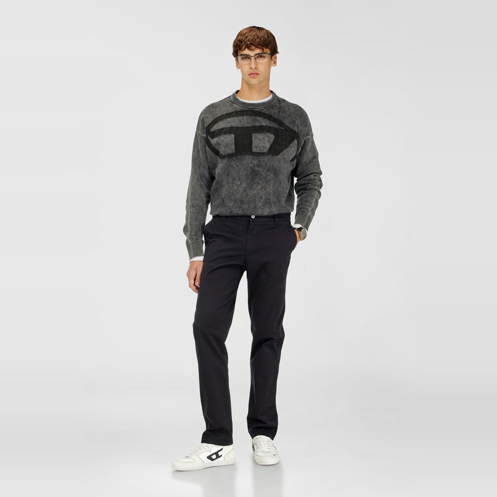 Denim-effect jumper with Oval D logo