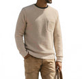 Crawford Crew Sweater In Marled Natural