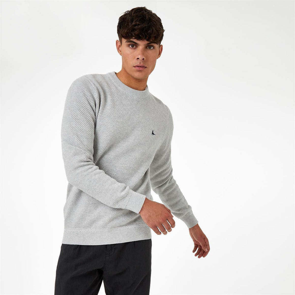 Jack Wills Mens Linus Seed Stitch Crew Neck Jumper