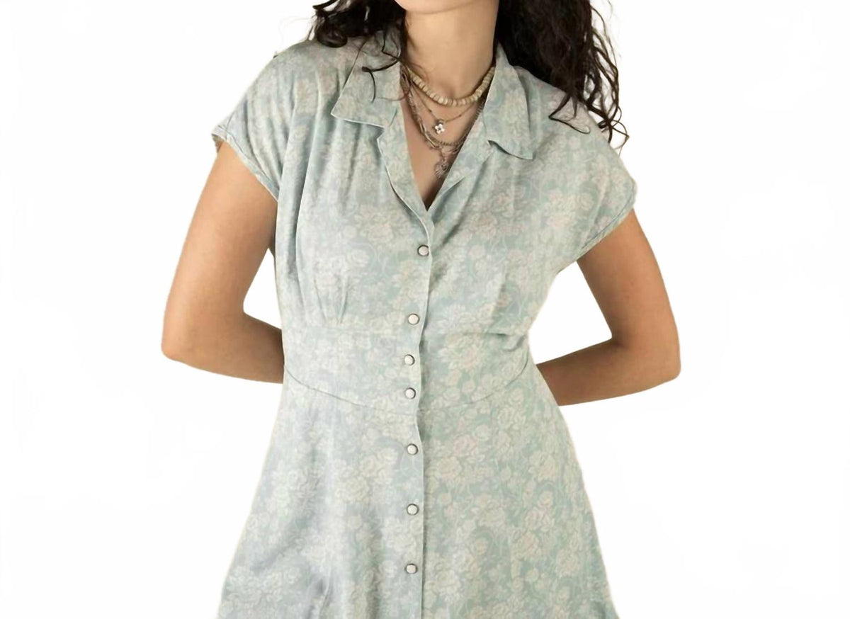 Marabella Mini Dress In Parlor Rose-Dusty Blue