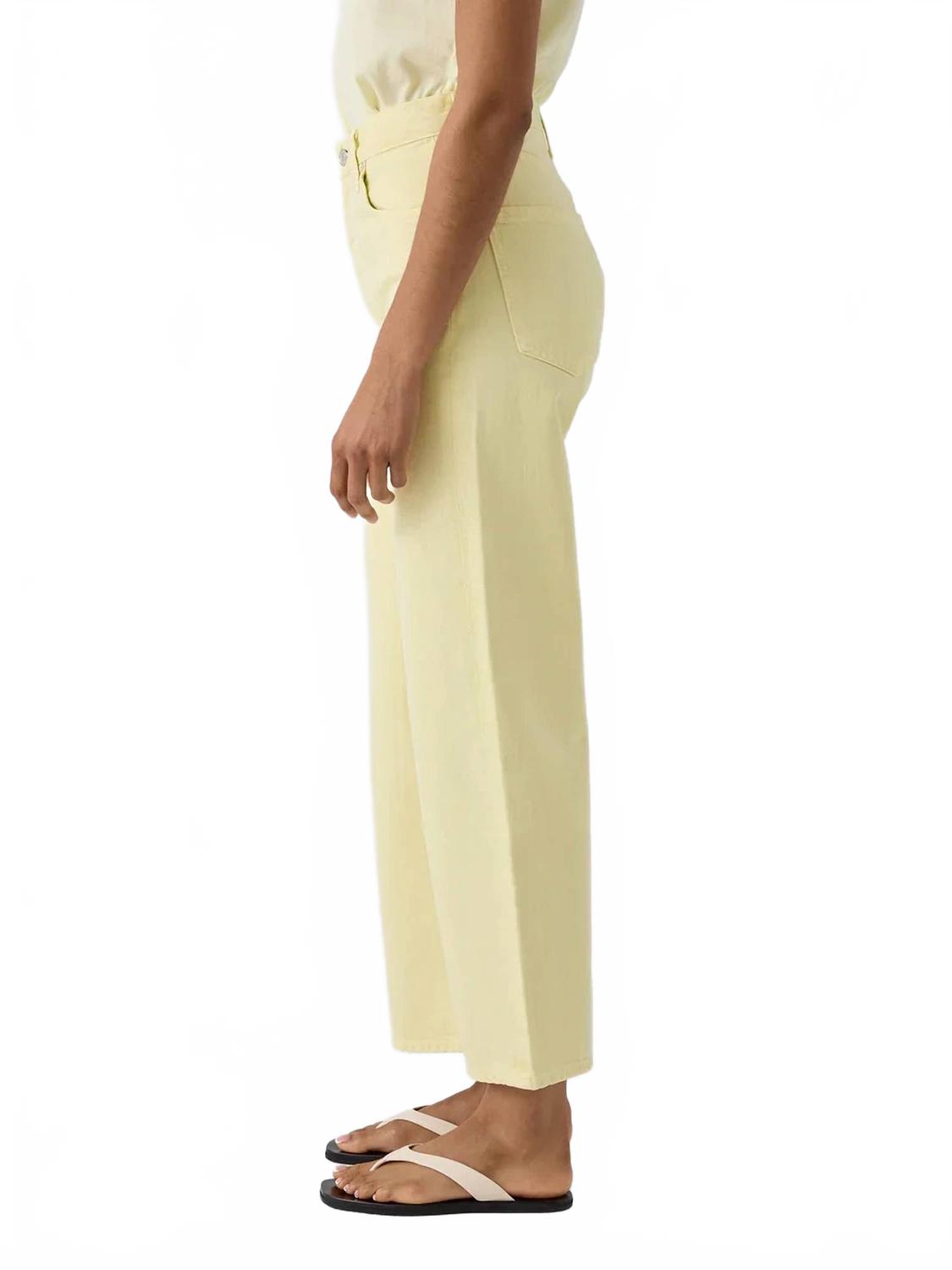 Ren Wide Leg Jeans In Lemon Zest