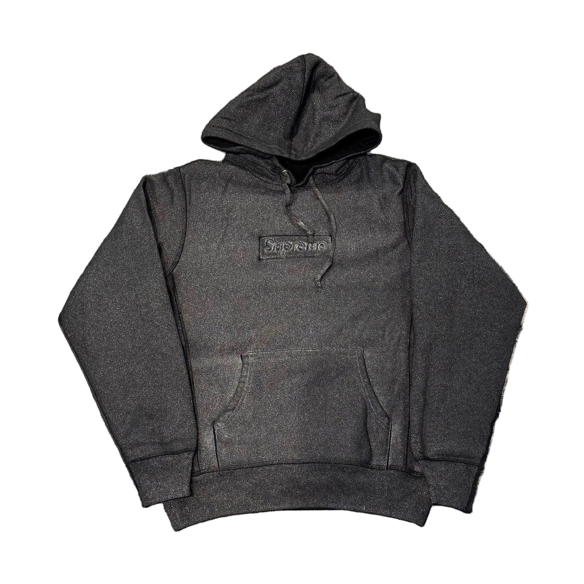 Supreme Bling Logo Box Grey Hoodie