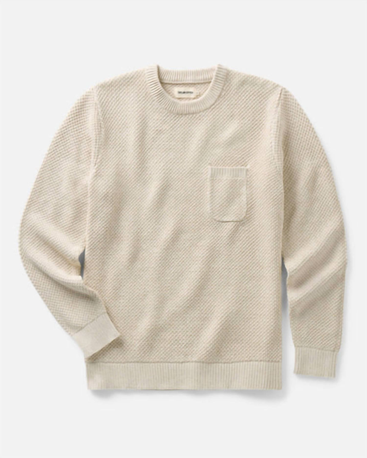 Crawford Crew Sweater In Marled Natural