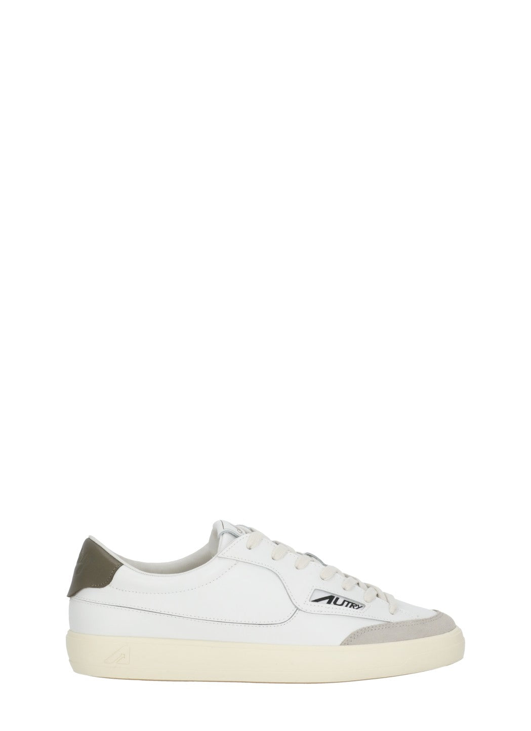 White Windscape Low Suede Leather Low-Top Sneakers