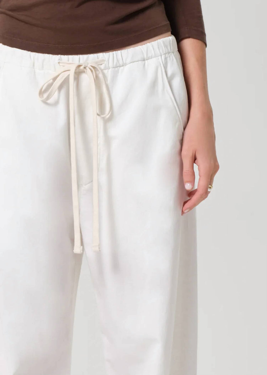 Aurora Wide Leg Pants In Cream