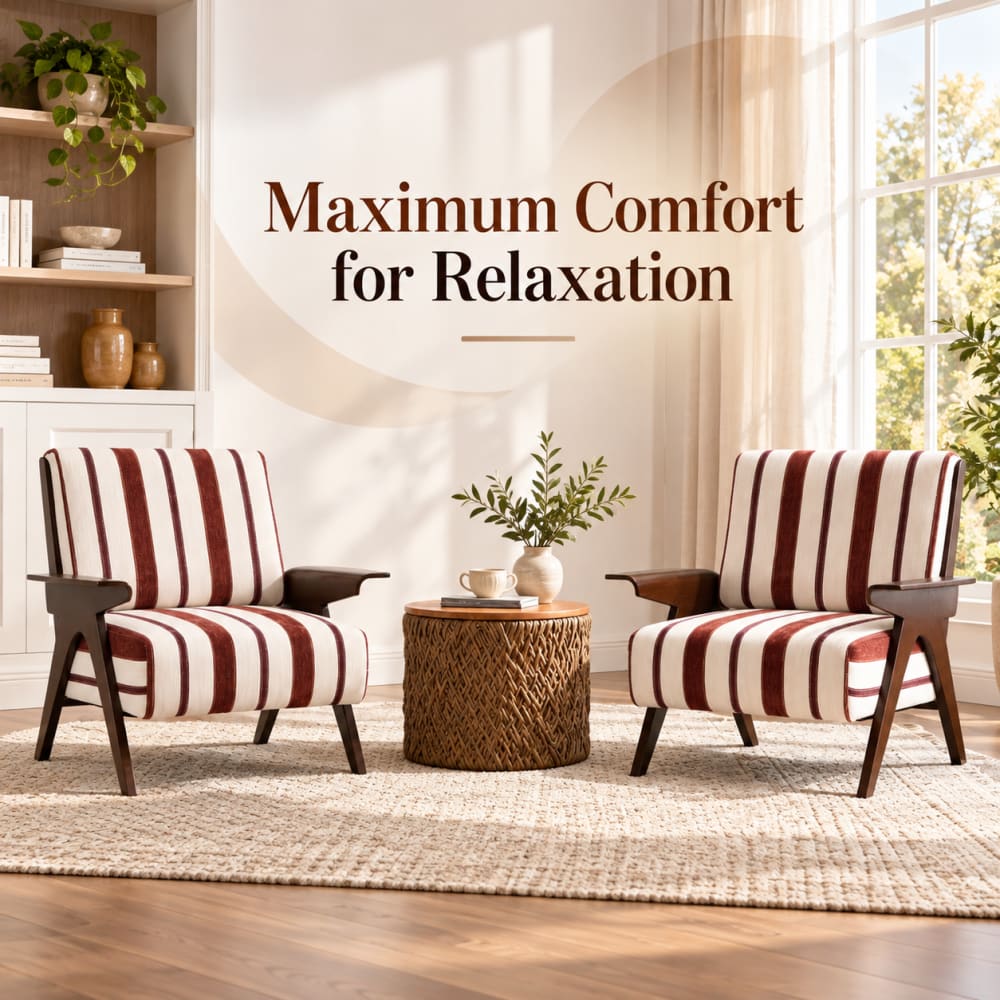 GOODSILO Casual Reading Armchair with Widened Armrests for Home