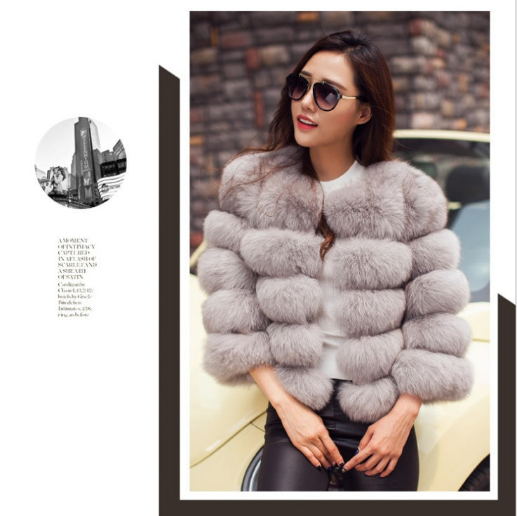 Mink Coats Women New Fashion Gray