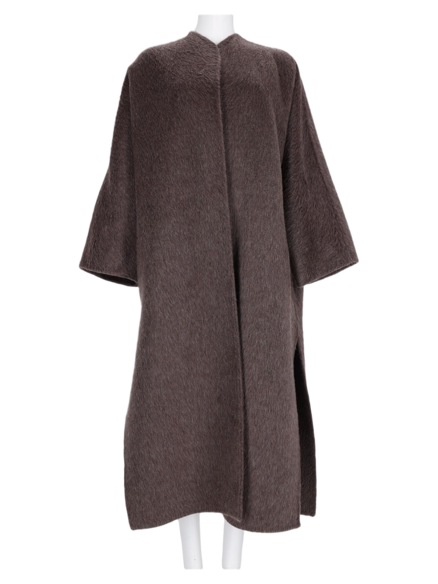 Brown Oversized Camel-Mohair Coat