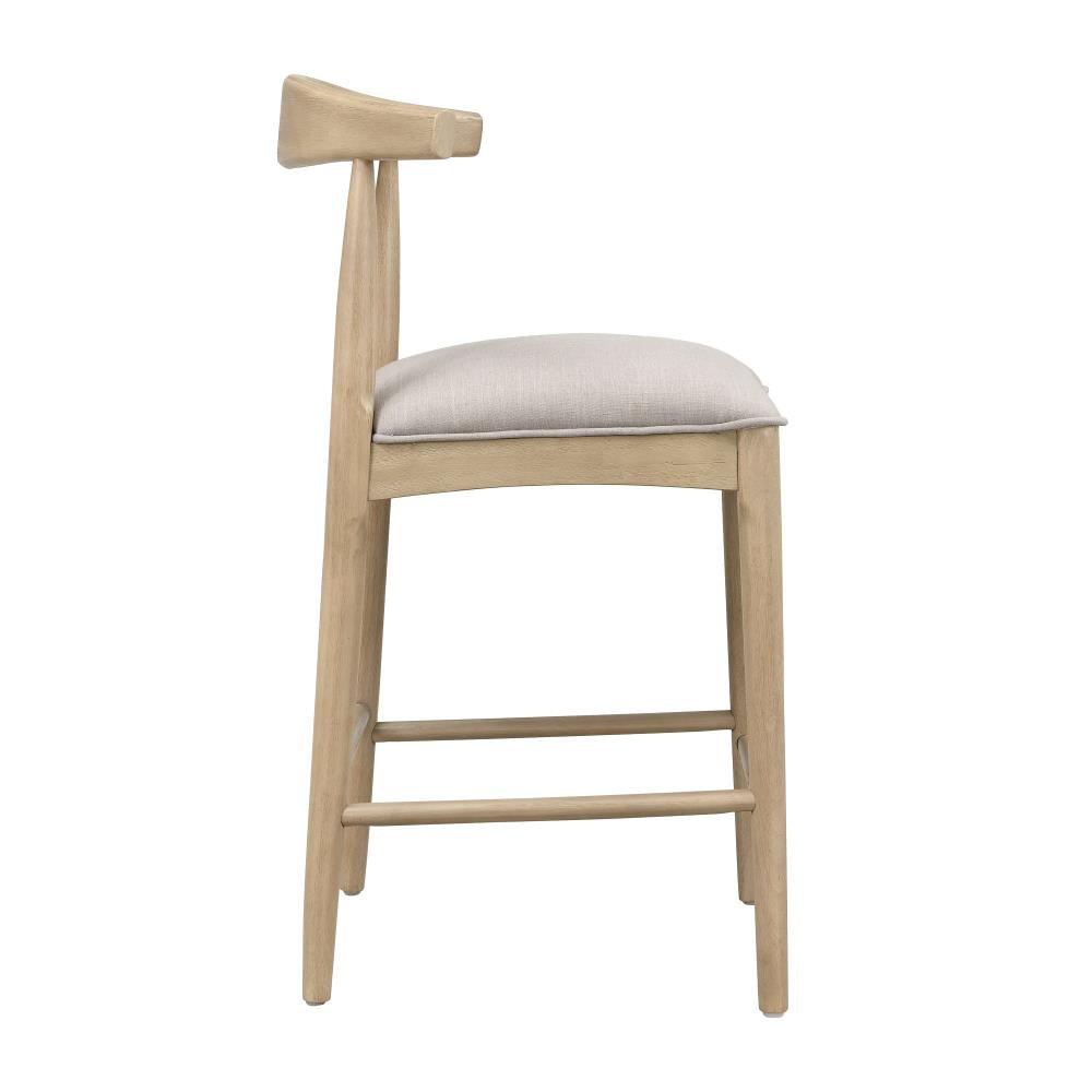 Contemporary Upholstered Bar Chairs with Comfortable Footrests