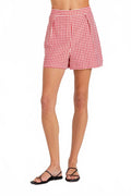 Montauk Gingham Shorts In Red