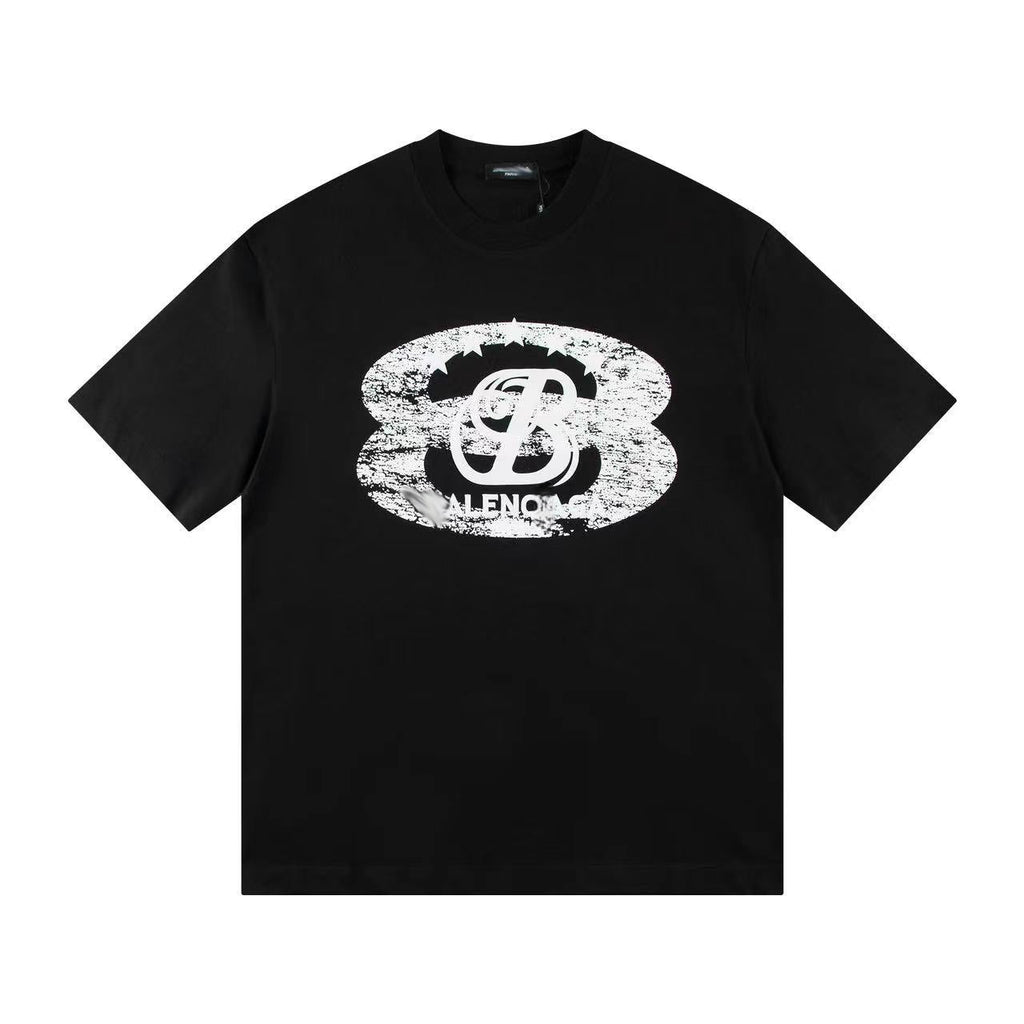 Balenciaga Vintage Star Emblem T-Shirt in Black & White